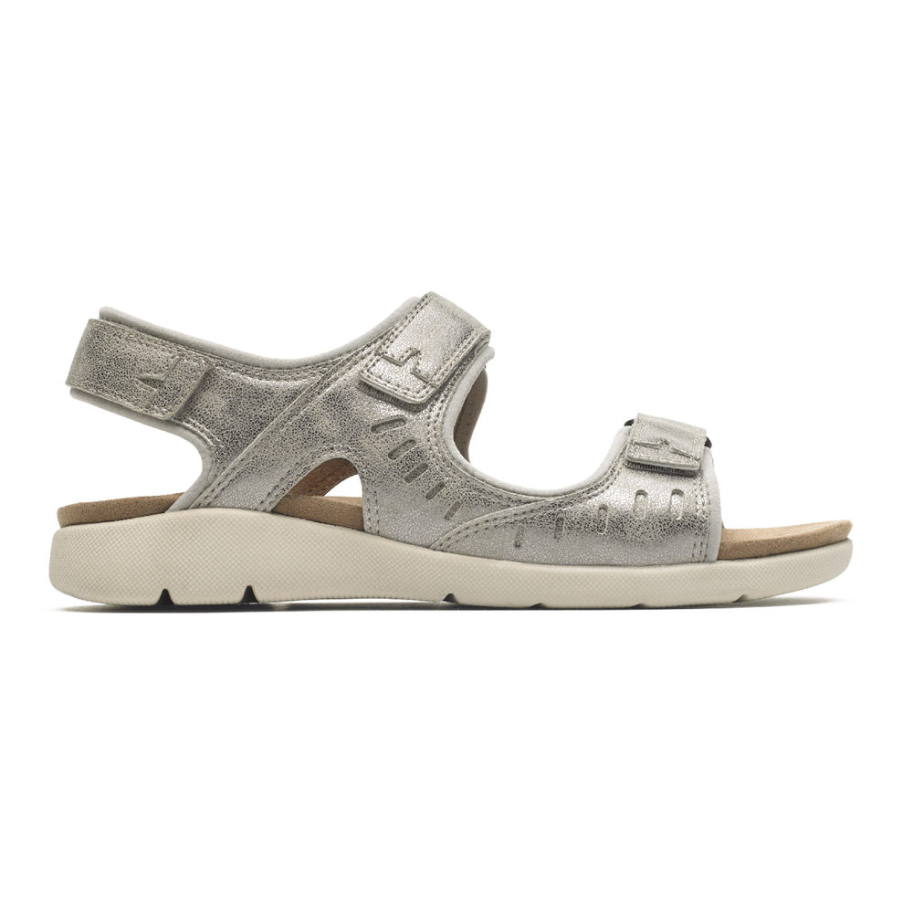 Rockport Singapore Womens Sandals - Eileen Comfort Silver - JO7541902